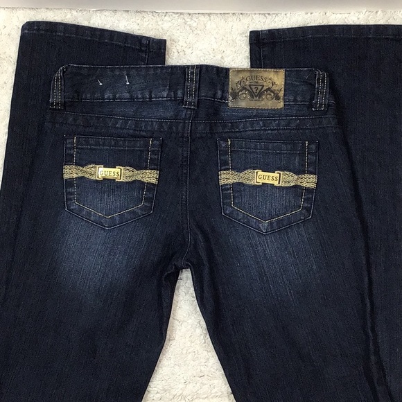 Guess dark blue bootcut jeans 27 - Picture 2 of 8